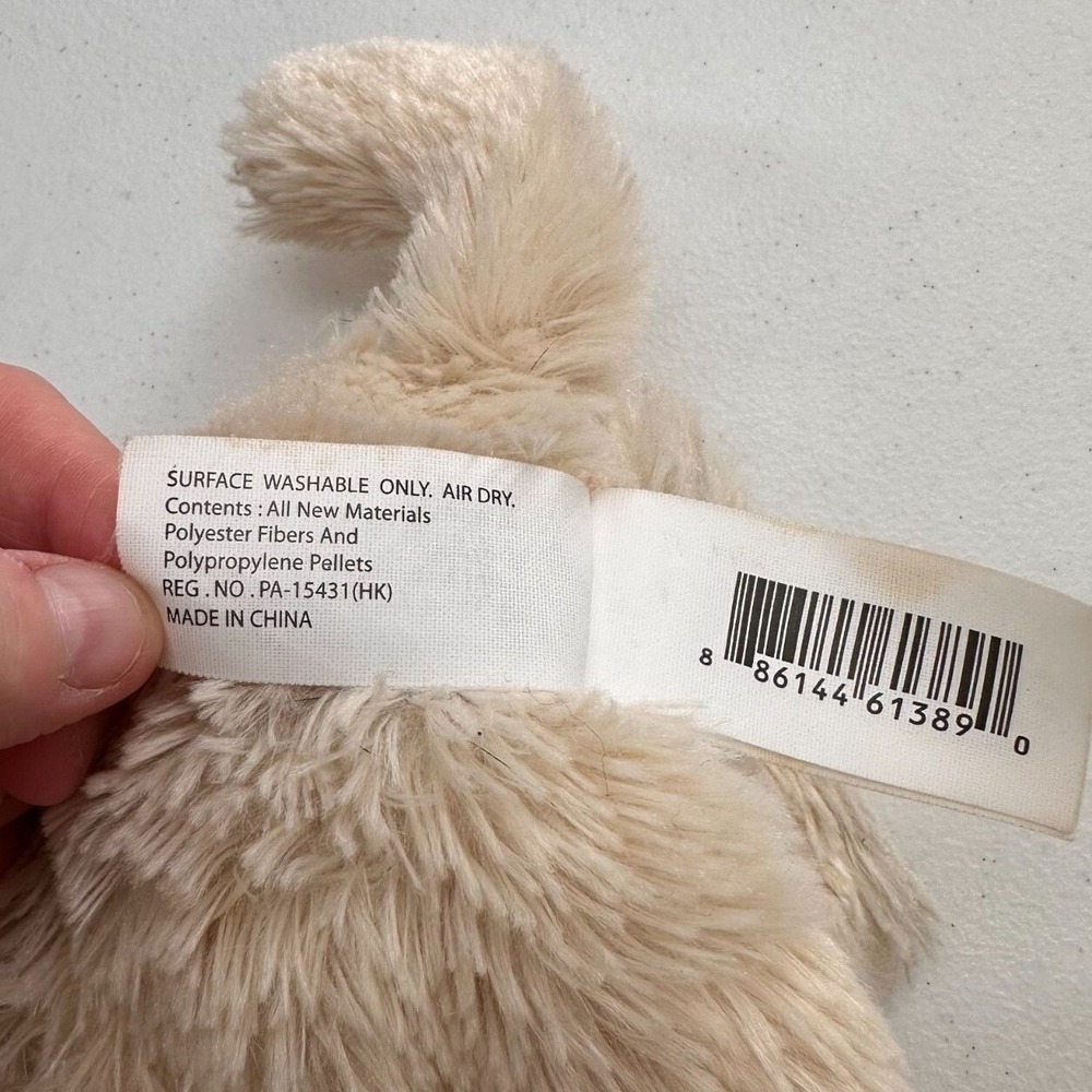 Mattel Barbie Plush Puppy Toy Purple Bow Kiss Care Pet Vet Barking Beige 10" - Picture 3 of 9